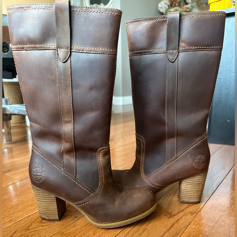 Timberland Women's Brown Heeled Boots - Picture 4 of 5